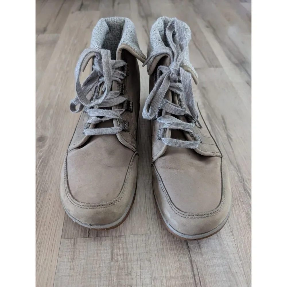 Chaco Barbary Gray Leather Casual Ankle Boots, Size 8 (S3) - Picture 4 of 9